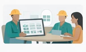 Homeowner meeting with contractors
